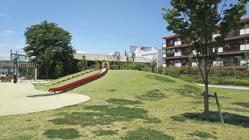 東宮原防災公園 芝生広場/築山（埼玉県）